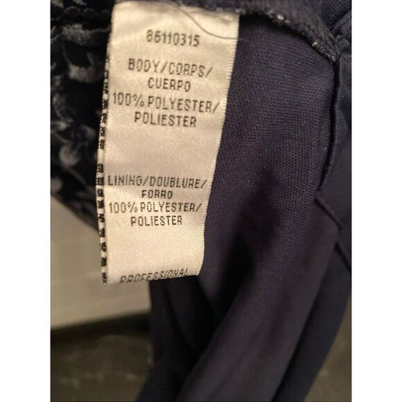 JS Collections Blue Metallic Illusion Yoke Scroll Embroidered Gown NWOT Size 2 - Picture 12 of 13